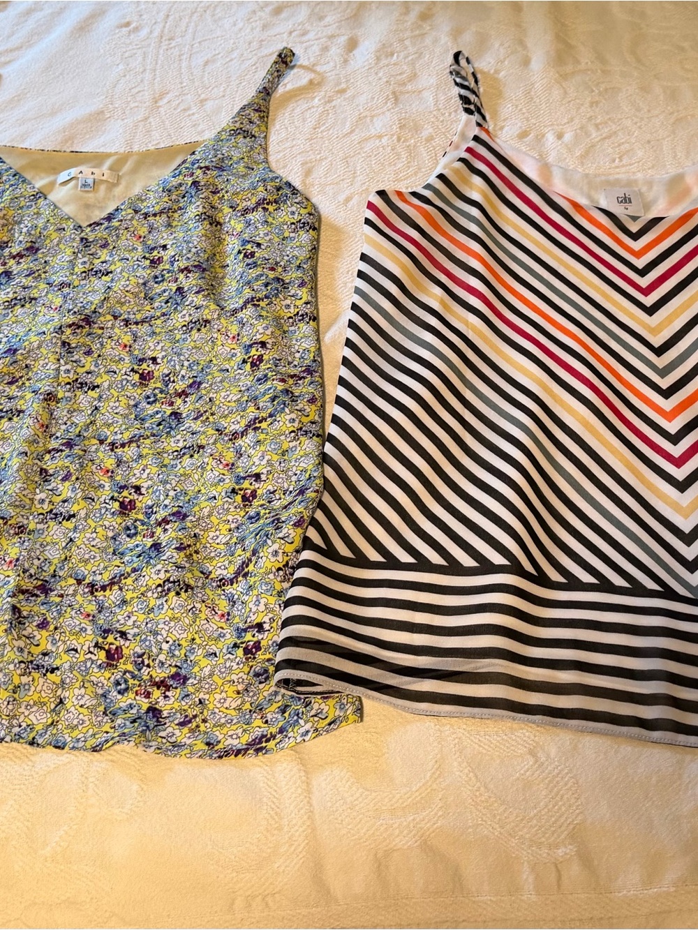 Floral Print Spaghetti Strap Cami - Yellow Floral - Picture 2 of 5